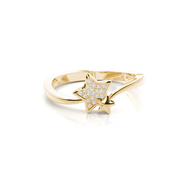 Pave Setting Round Diamond Cluster Ring
