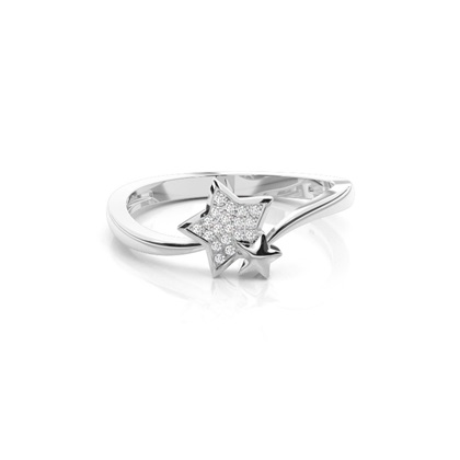 Pave Setting Round Diamond Cluster Ring