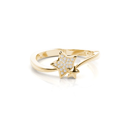 Yellow Gold Cluster Diamond Rings