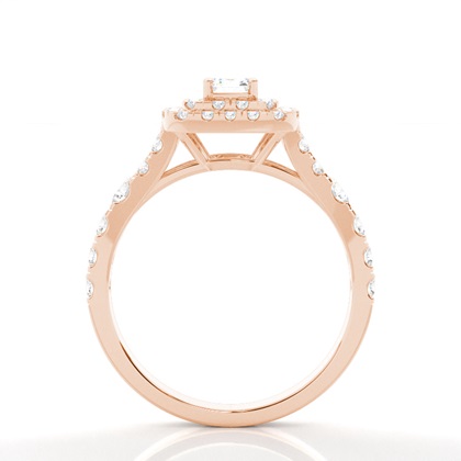 4.00 Carat Rose Gold Halo Engagement Rings