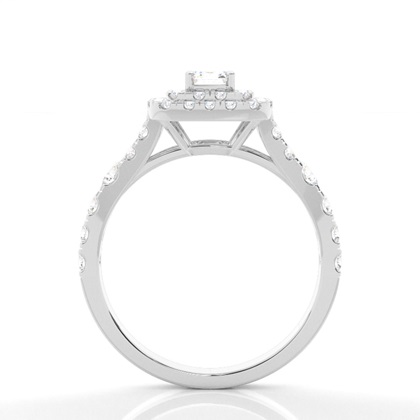 4.00 Carat Platinum Halo Engagement Rings