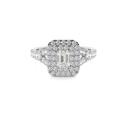 White Gold Halo Diamond Engagement Ring