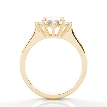 Prong Setting Moissanite Halo Engagement Ring