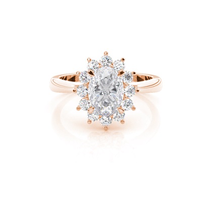 Prong Setting Moissanite Halo Engagement Ring