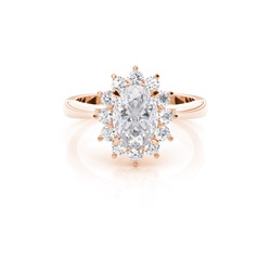 Prong Setting Moissanite Halo Engagement Ring