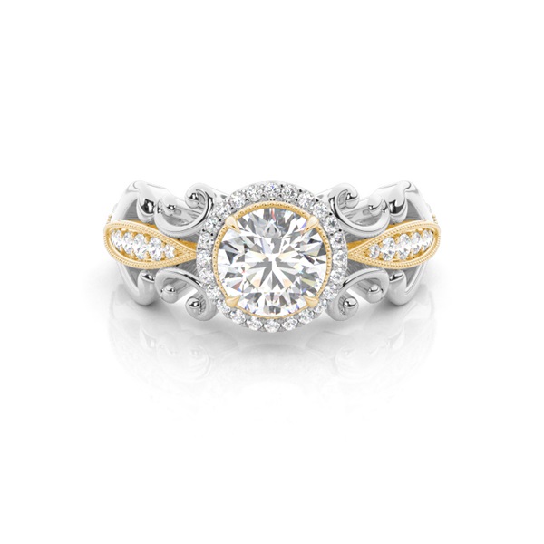 White Gold Halo Diamond Engagement Ring