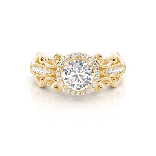 White Gold Halo Diamond Engagement Ring