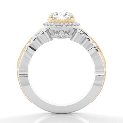 White Gold Halo Diamond Engagement Ring