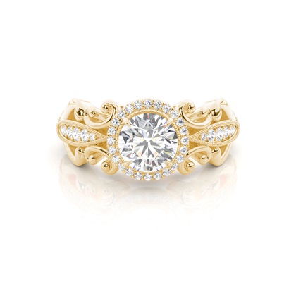 Yellow Gold Ethereal Diamond Engagement Rings