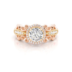 White Gold Halo Diamond Engagement Ring