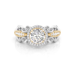 White Gold Halo Diamond Engagement Ring