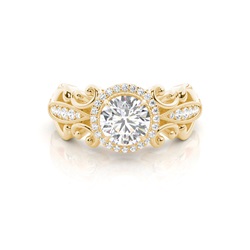 White Gold Halo Diamond Engagement Ring