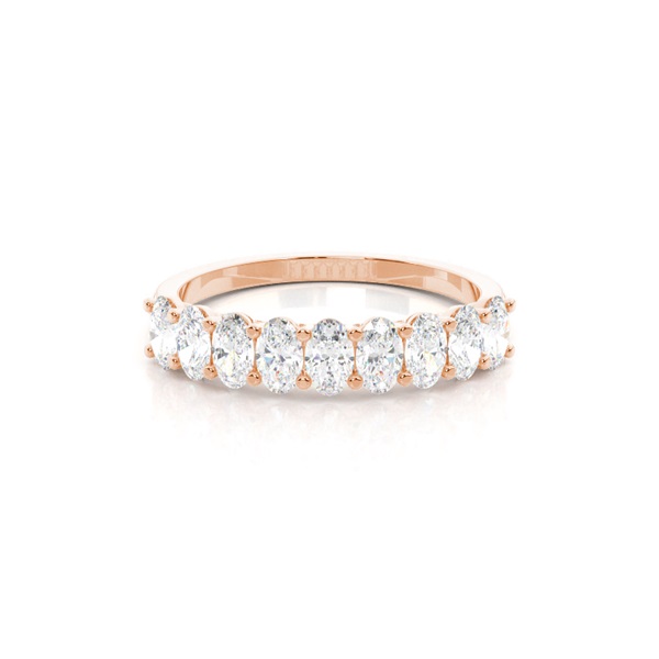 Prong Setting Half Eternity Diamond Ring