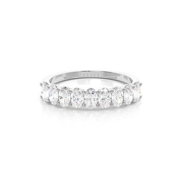 Prong Setting Half Eternity Diamond Ring
