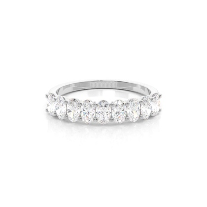 Prong Setting Half Eternity Diamond Ring