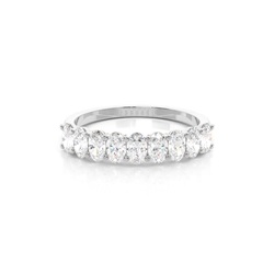 Prong Setting Half Eternity Diamond Ring