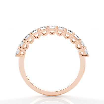 Rose Gold Half Eternity Diamond Rings