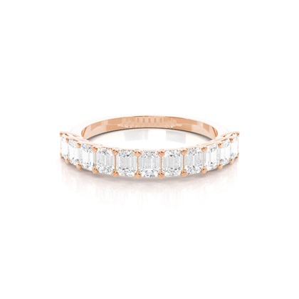 Rose Gold Half Eternity Diamond Rings