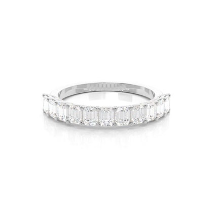 Platinum Diamond Half Eternity Rings