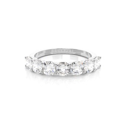 Prong Setting Half Eternity Diamond Ring