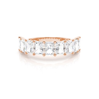 Rose Gold Half Eternity Diamond Rings