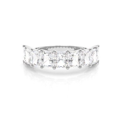 Platinum Diamond Half Eternity Rings