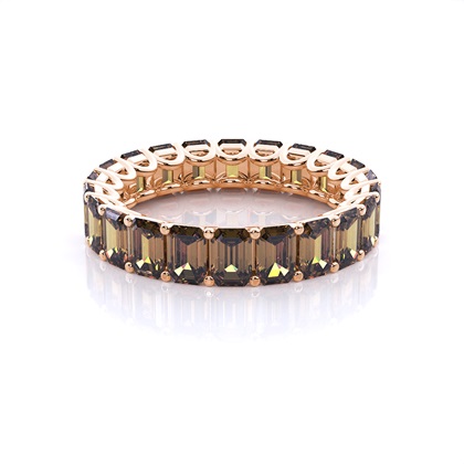 Emerald Champagne Diamond Rings 