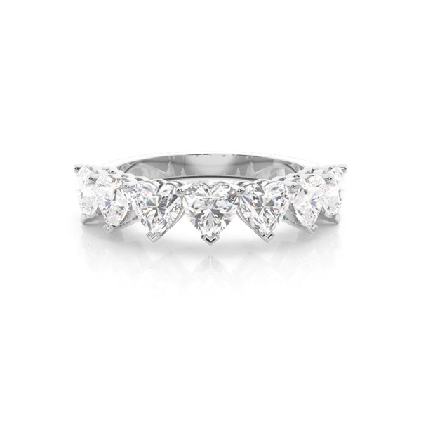 Halb Eternity Diamant Ring in einer Krappenfassung