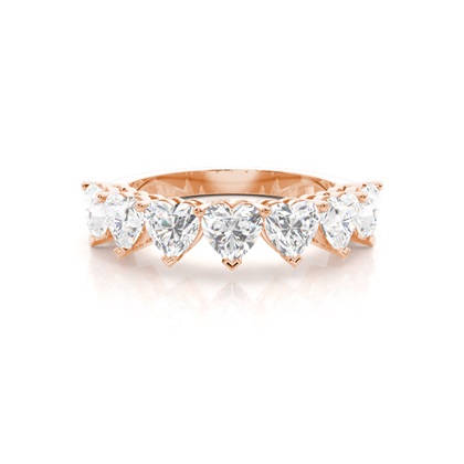 Rose Gold Half Eternity Diamond Rings