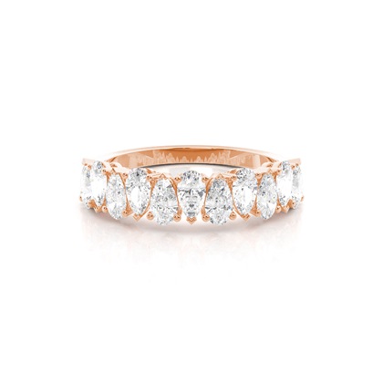 Rose Gold Diamond Anniversary Rings