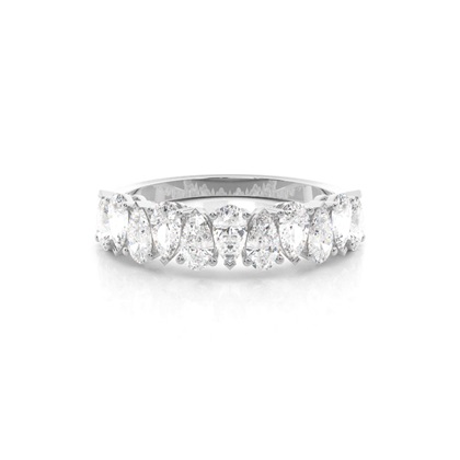 Prong Setting Half Eternity Diamond Ring
