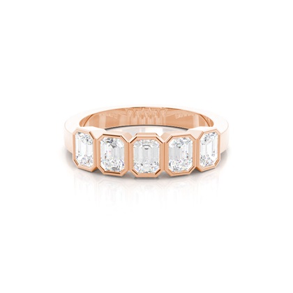 Rose Gold 5 Stone Diamond Rings