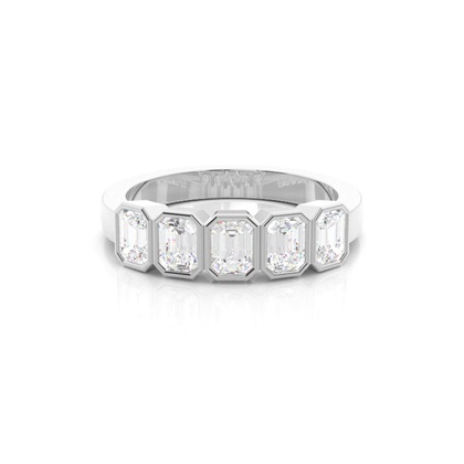 Emerald 5 Stone Diamond Rings