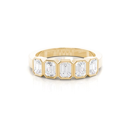 Emerald 5 Stone Diamond Rings