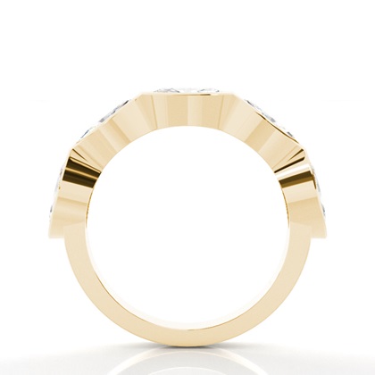 Yellow Gold 5 Stone Diamond Rings