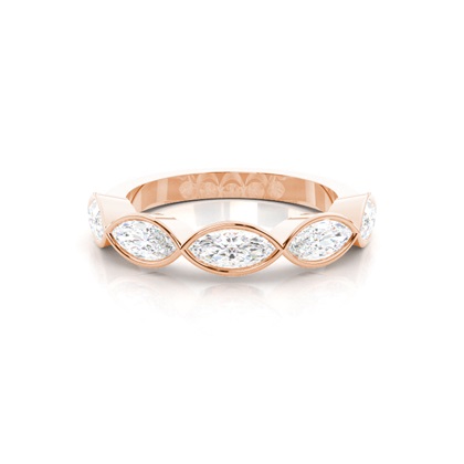 Marquise Rose Gold 5 Stone Diamond Rings