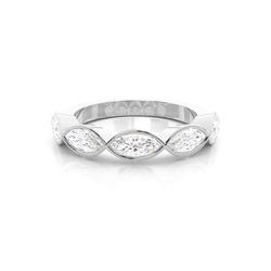 Bezel Setting Plain Five Stone Ring