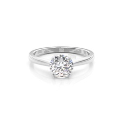 Diamantenring in einer Krappenfassung