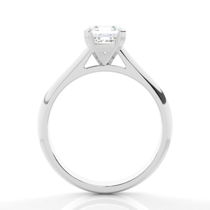Asscher Solitaire Diamond Rings