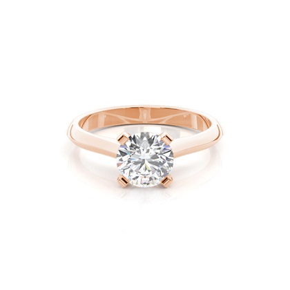 Rose Gold Solitaire Diamond Engagement Rings