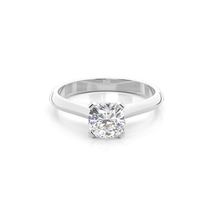 Cushion Solitaire Diamond Rings
