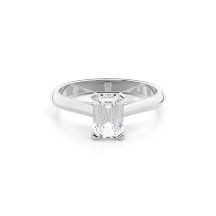 Emerald Solitaire Diamond Engagement Rings