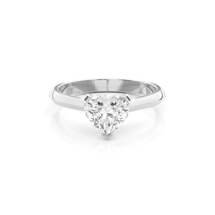 Heart Solitaire Diamond Rings