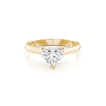 Yellow Gold Solitaire Diamond Rings 