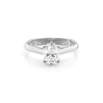 Oval Solitaire Diamond Rings