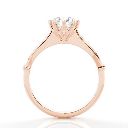 Rotgold Solitärringe Diamantringe