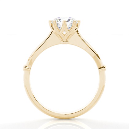 Yellow Gold Solitaire Diamond Rings