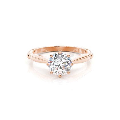 Rose Gold Solitaire Diamond Rings