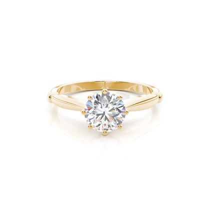 Yellow Gold Solitaire Diamond Rings