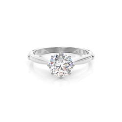 Diamantenring in einer Krappenfassung
